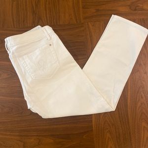 Lilly Pulitzer Size 10 White Crop Jean